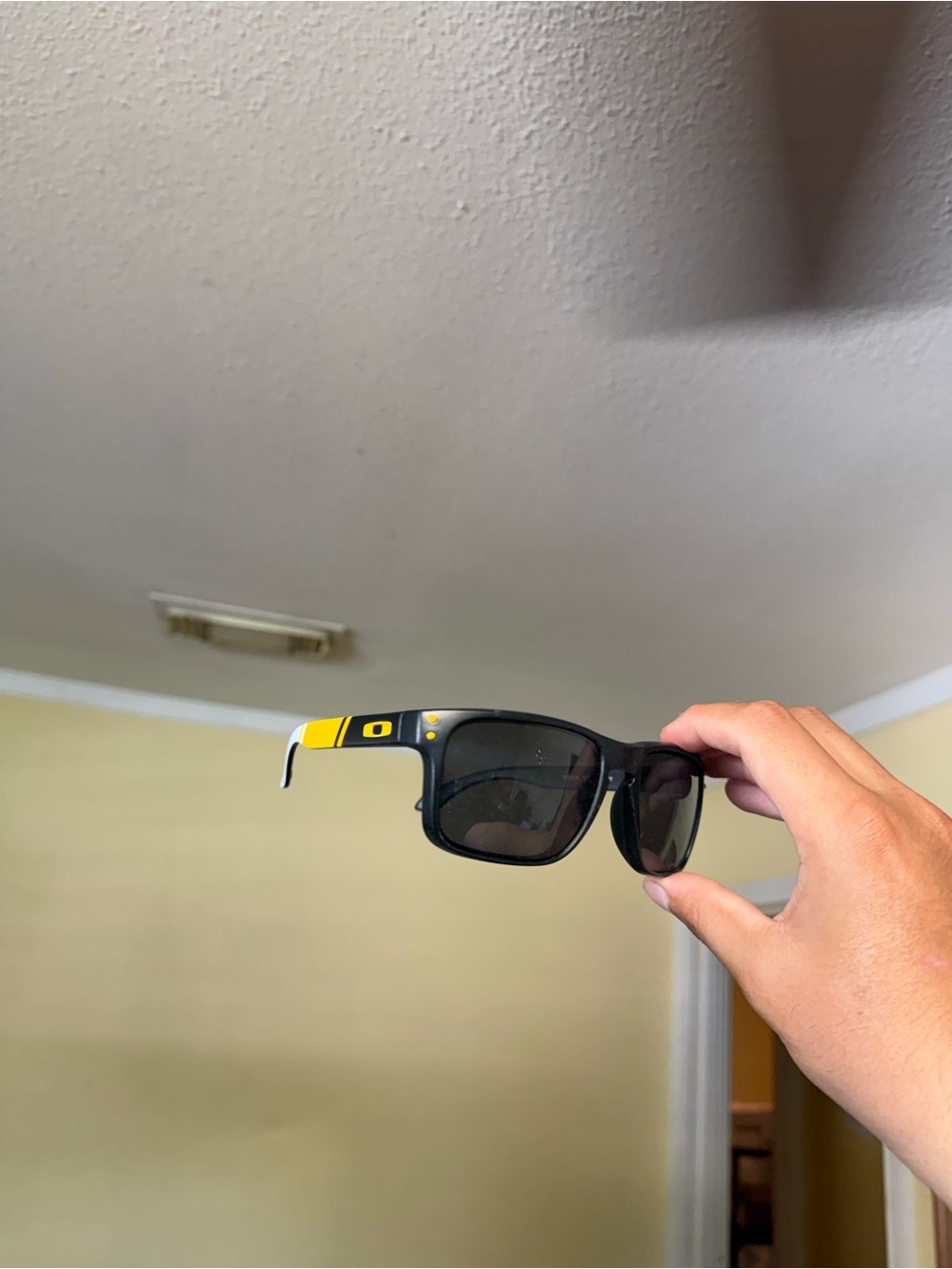 Oakley Black Sunglasses with Yellow Accent